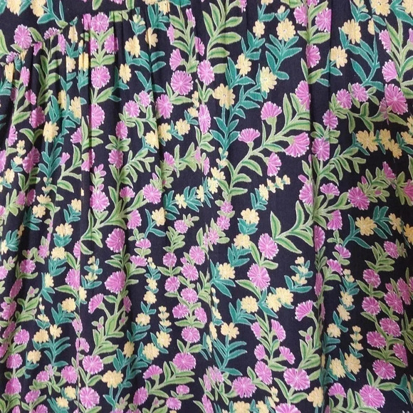 Banjanan Ruffle-Hem Tank Midi Sundress Boundless Floral Black Size XS - Picture 3 of 5